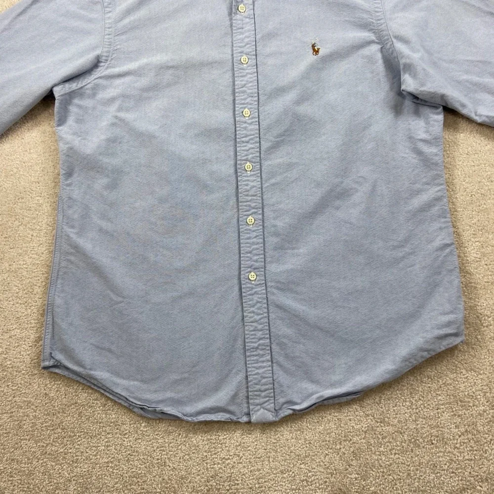 Ralph Lauren Button Down Shirt Mens Large Blue Oxford Long Sleeve Pony Logo